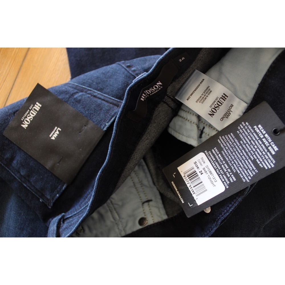 Hudson NWT Dark Lana Boyfriend Ankle Jeans 24 00 - Picture 11 of 11